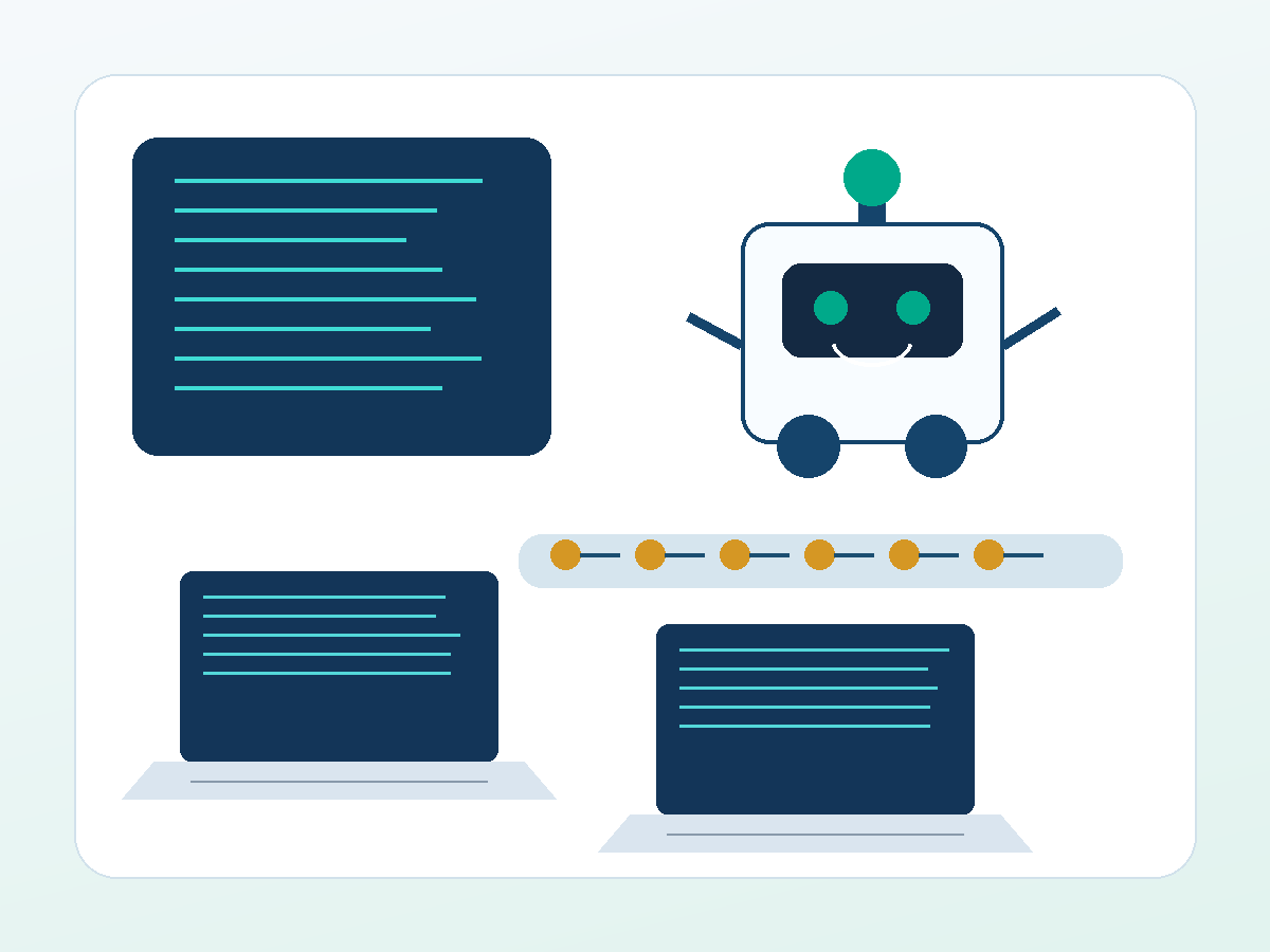 Generated robotics and coding lab visual for schools